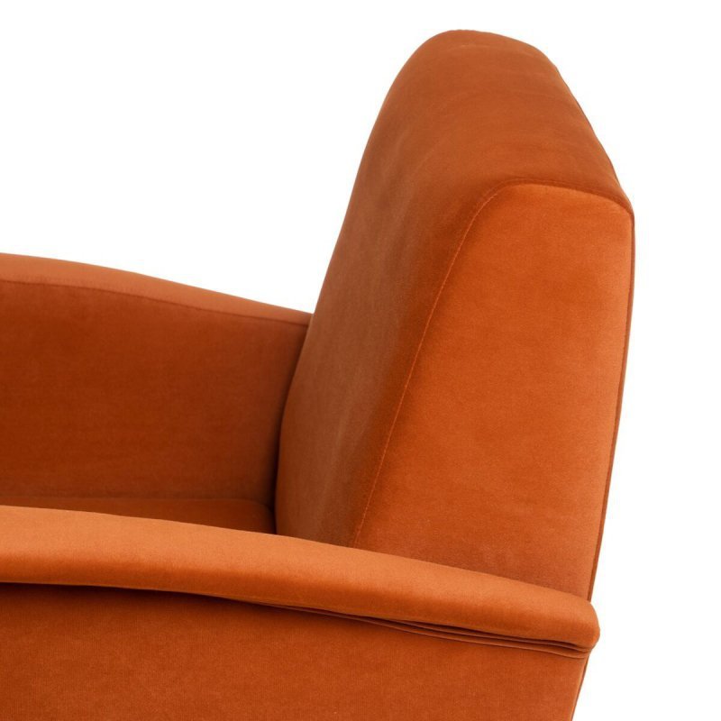 Fotel 72 x 71 x 81 cm Tkanina syntetyczna Drewno Pomarańczowy