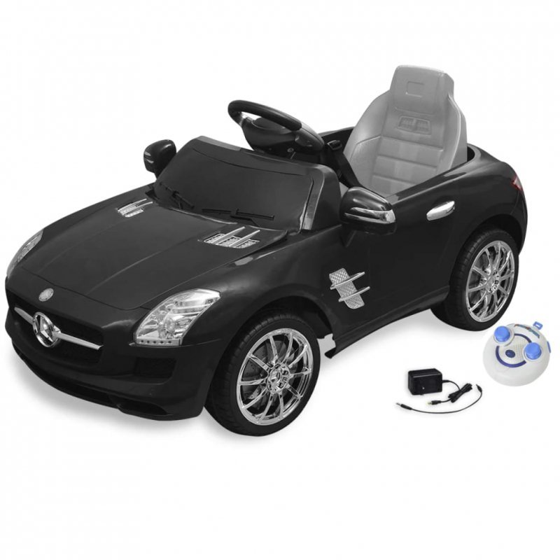 Samochód elektryczny dla dzieci Czarny Mercedes Benz SLS 6 V z pilotem