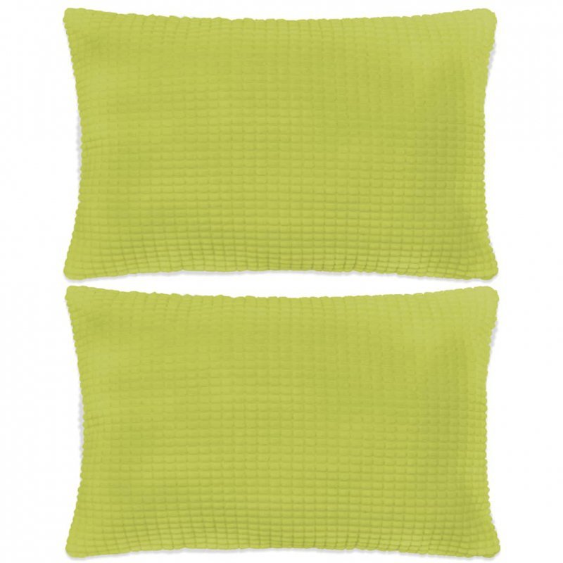 Zestaw 2 poduszek z weluru w kolorze zielonym 40 x 60 cm