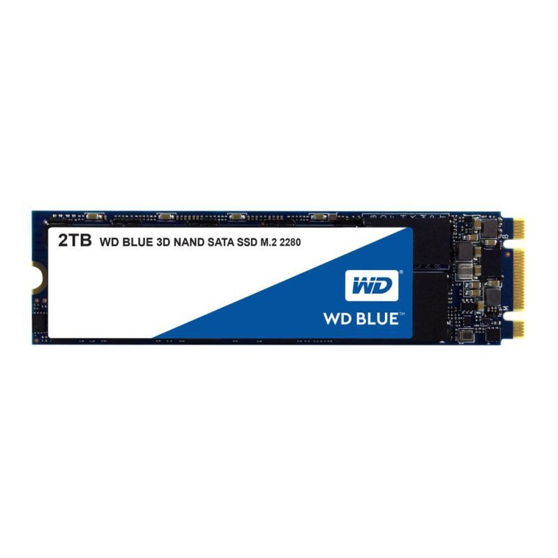 SSD|WESTERN DIGITAL|Blue|2TB|M.2|SATA 3.0|TLC|Write speed 530 MBytes/sec|Read speed 560 MBytes/sec|2.3mm|TBW 500 TB|MTBF 1750000