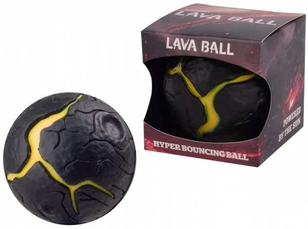 Piłeczka Waboba Lava Ball Czarna Wysoko Się Odbija
