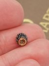 CHARMS  beczka mała czar czerni złoto 585