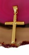 Wisior krzyż przestrzenny 3d złoto 585 