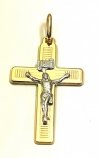 Krzyż płaski grawer złoto 585 