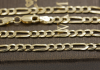 Łańcuch Figaro 60cm kuty złoto 585