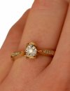 Pierścionek R.14 diamenty 9/0.09ct złoto 585 