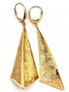 Kolczyki Piramida koronkowa 7cm złoto 585 