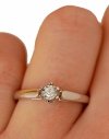 Pierścionek BIAŁE ZŁOTO R.15 diament 1/0.08ct złoto 585 