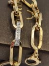  Bransoletka 9MM pierścień diament 20cm złoto 585 