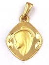 Medalik diamentowany Fatima złoto 585 