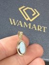 Wisior retro OPAL 2cm złoto 585 