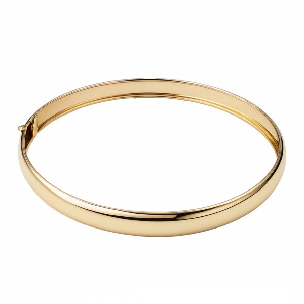 Bransoletka sztywna gładka złoto 585