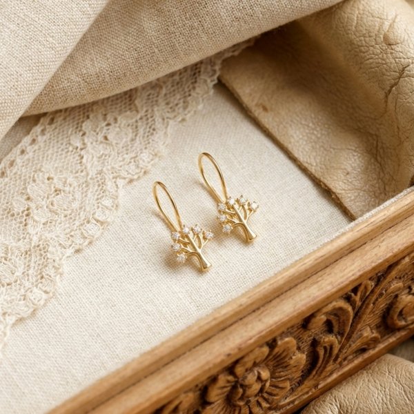 Kolczyki drzewka szczęścia złoto 585