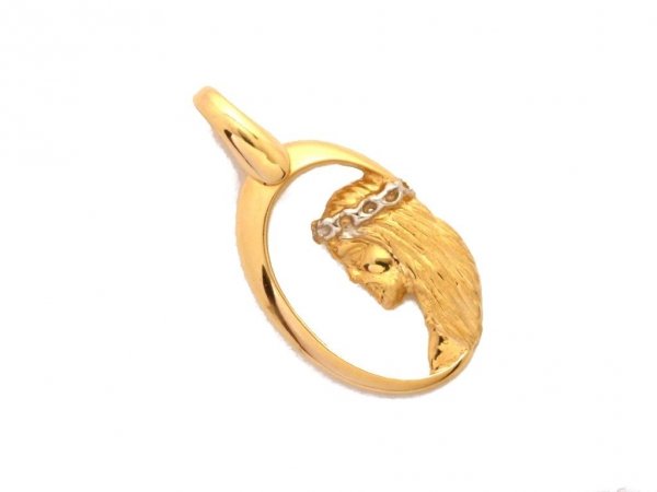  Medalik KUTY JEZUS złoto  pełne 585, 14cT