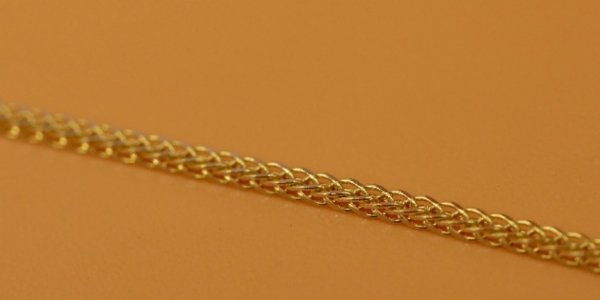  Łańcuch lisi diamentowany 50cm pełny złoto 585