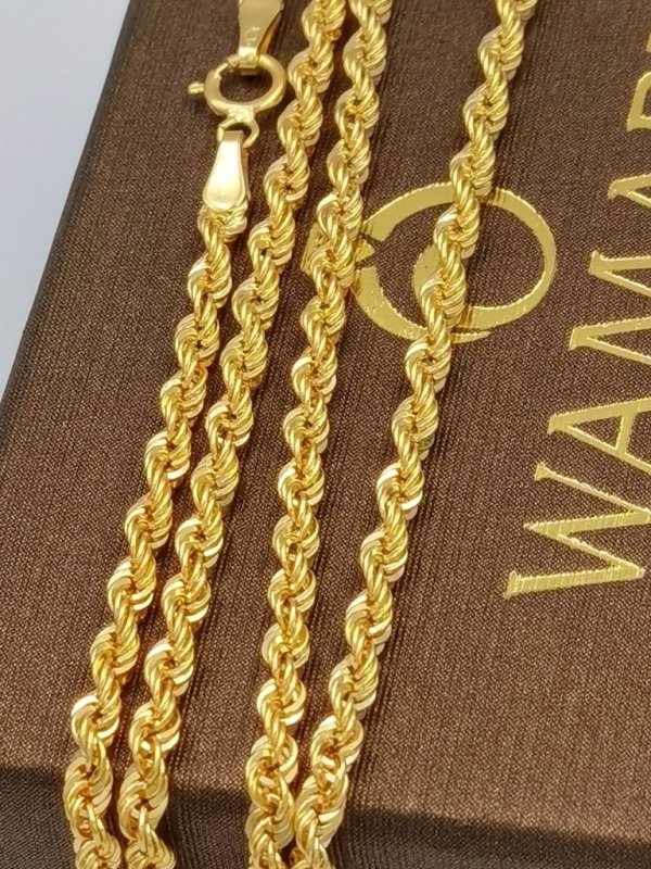 Łańcuszek Kordel 50cm złoto 585