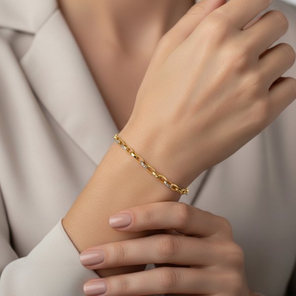 Bransoletka do przywieszek charms 19cm złoto 585 