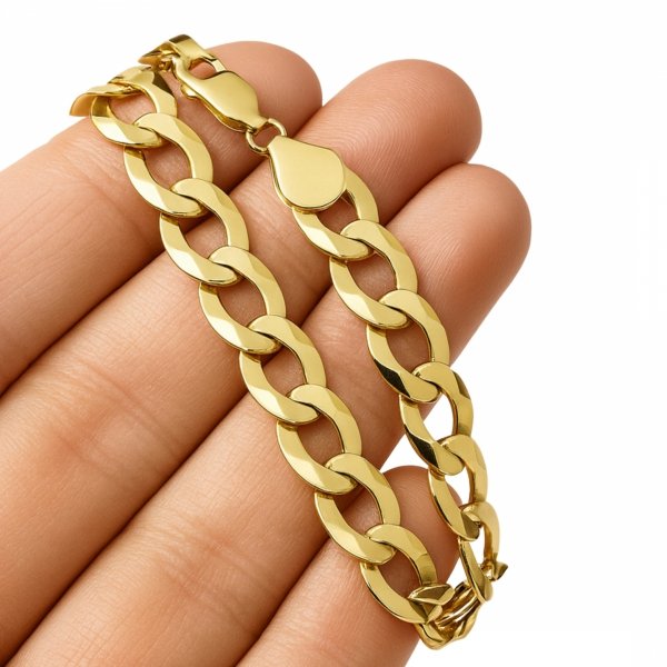  Bransoletka 22,5cm Pancerka 6mm KUTA złoto 585 