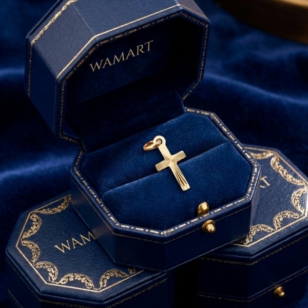 Zawieszka dwustronny krzyż złoto 585