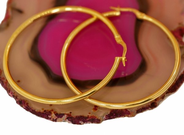 Kolczyki duże koła 4,5cm złoto 585