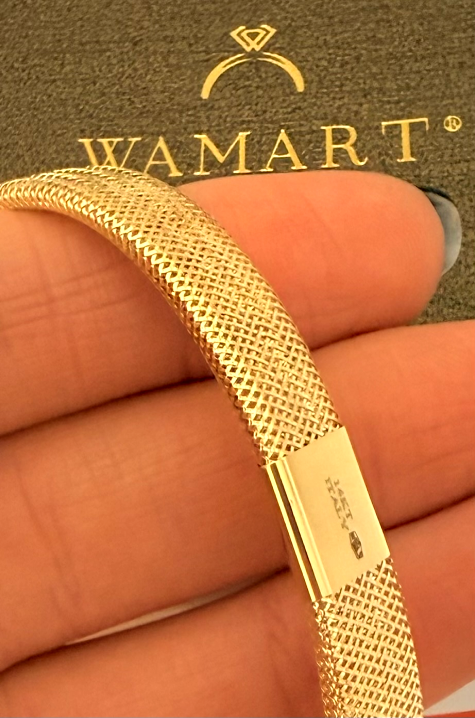 Bransoletka flexi 10mm szeroka okazała złoto 585