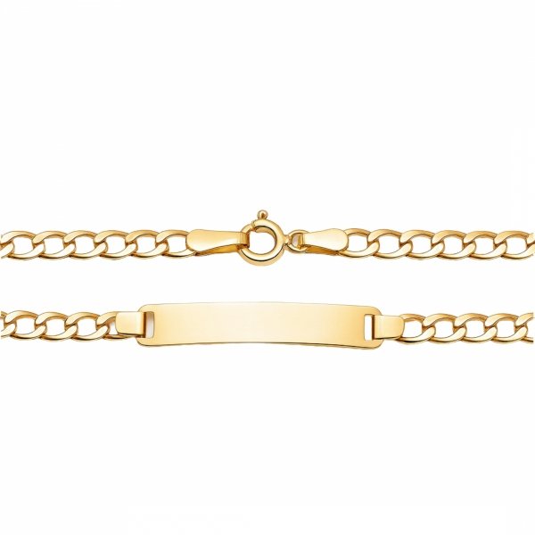 Bransoletka pancer blaszka 20,5 cm złoto 585