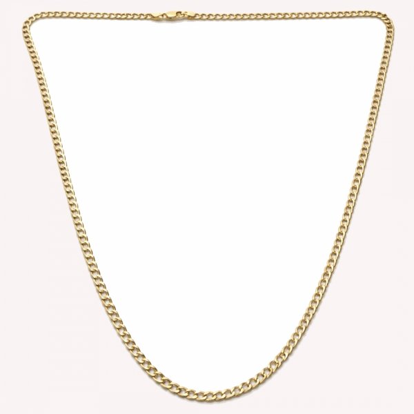 Łańcuch kuty 50cm o splocie klasycznej pancerki złoto 585 