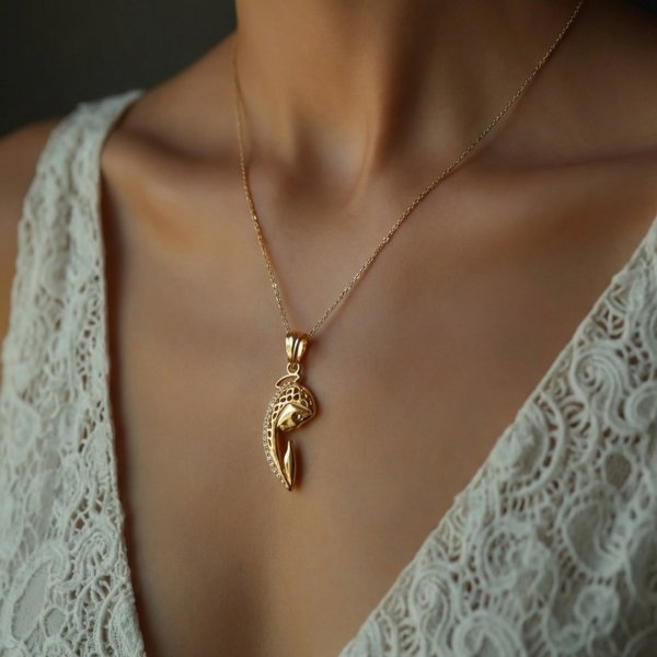 Medalik ażurowy wizerunek Fatimy złoto 585 