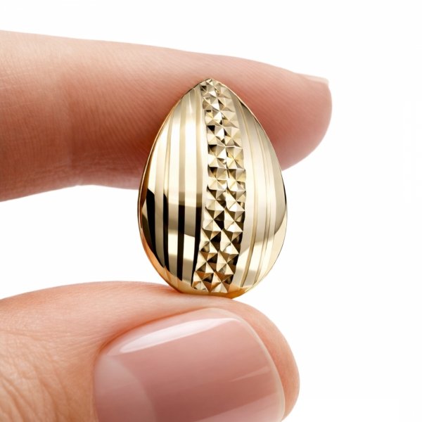 Kolczyki muszle grawerowane złoto 585