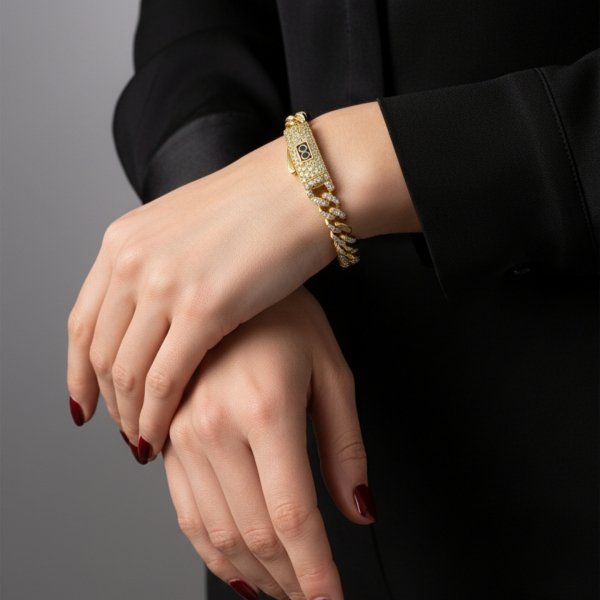 Bransoletka Wężowa Rombo 20 cm złoto 585