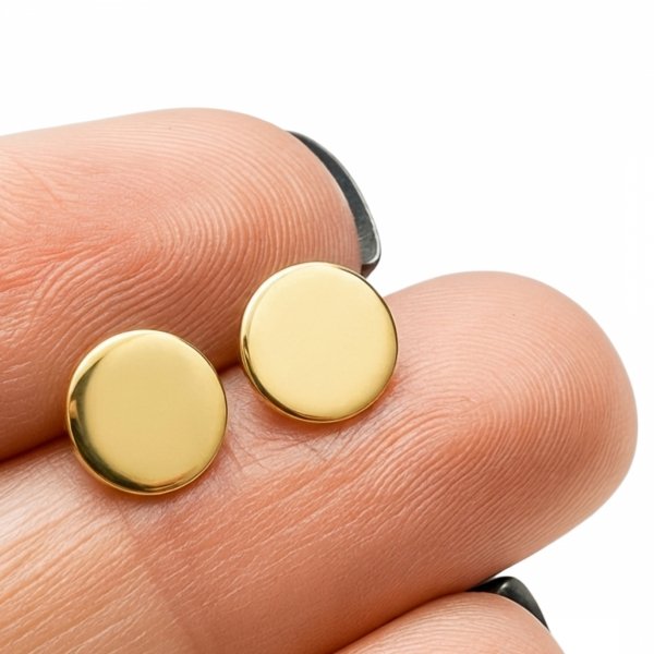 Kolczyki sztyft pinezka złoto 585 