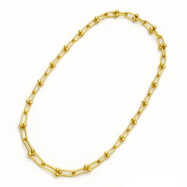 Naszyjnik złote kości 3D złoto 585