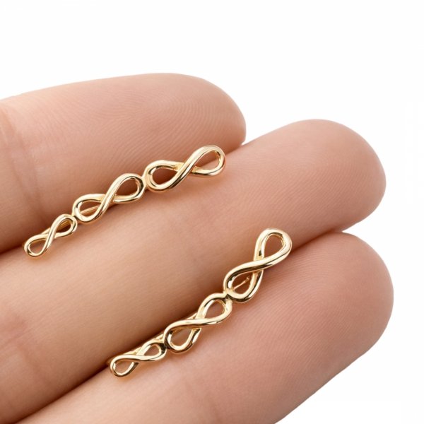 Kolczyki nausznice złoto 585