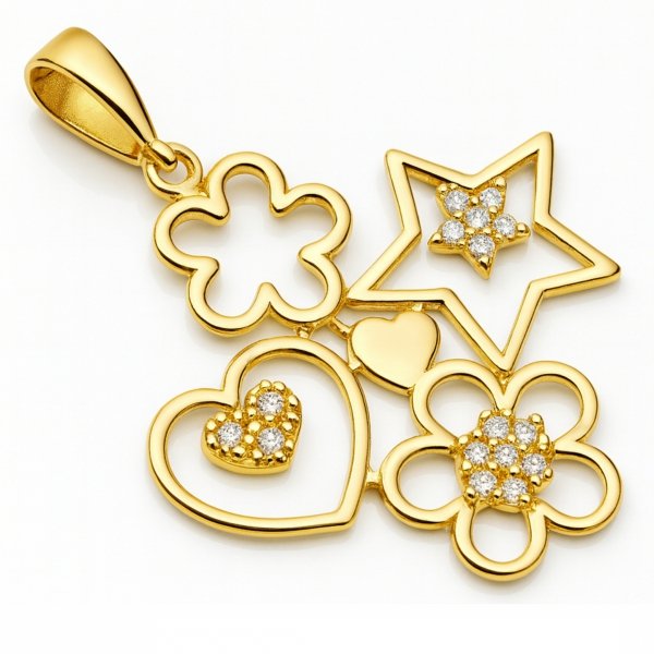 Wisior talizmany z gwiazdką złoto 585 