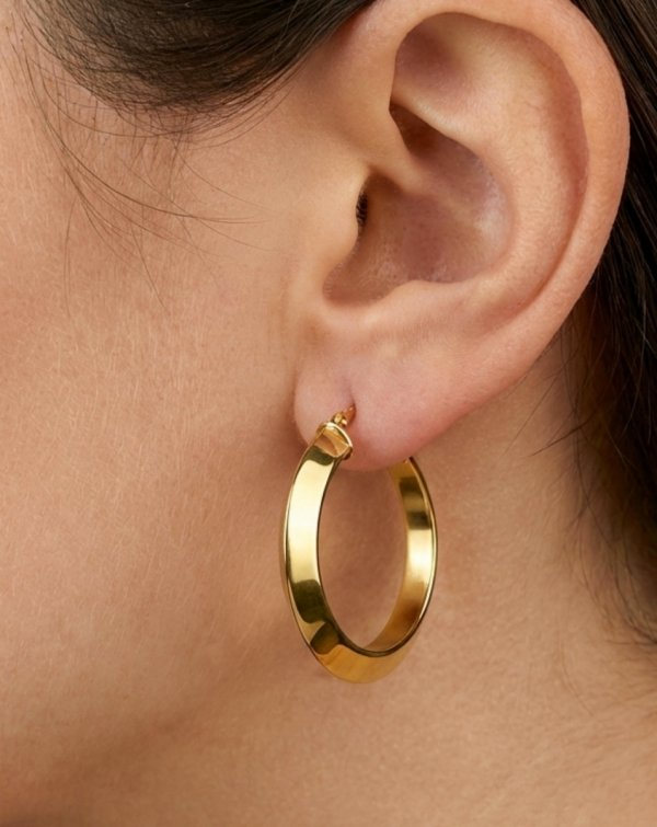 Kolczyki koła przestrzenne złoto 585