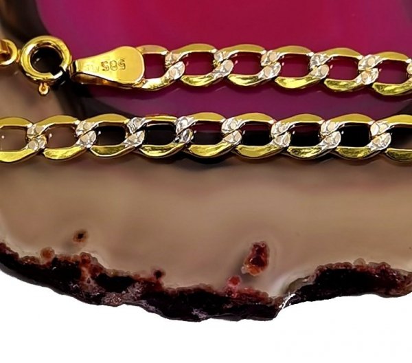 Bransoletka  20.5cm pancer diament złoto 585