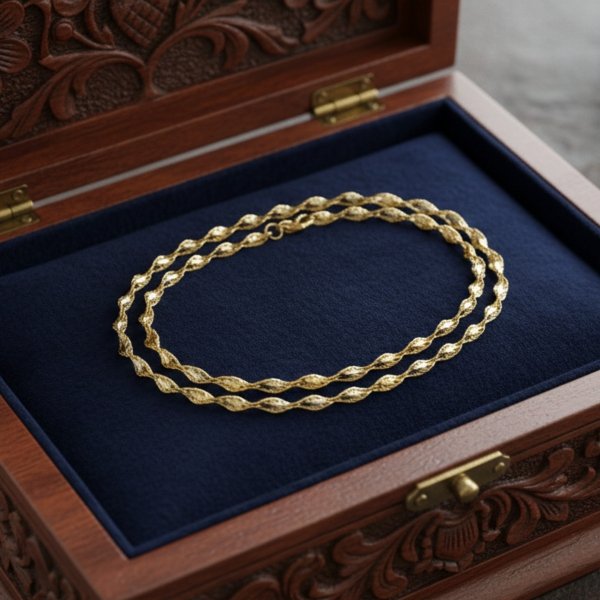 Bransoletka Singapur 19 cm pełna złoto 585