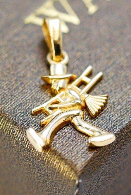 Wisior kominiarz na szczęście złoto 585 