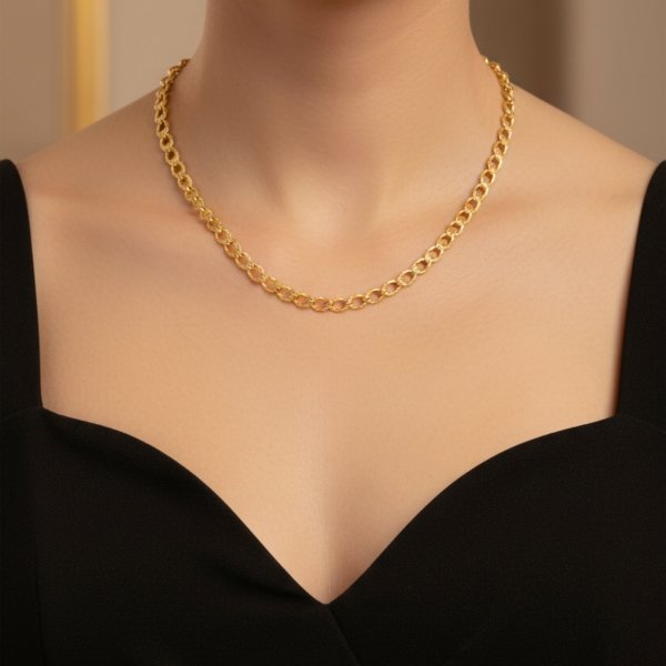 Naszyjnik finezja grawerowana kropla  złoto 585