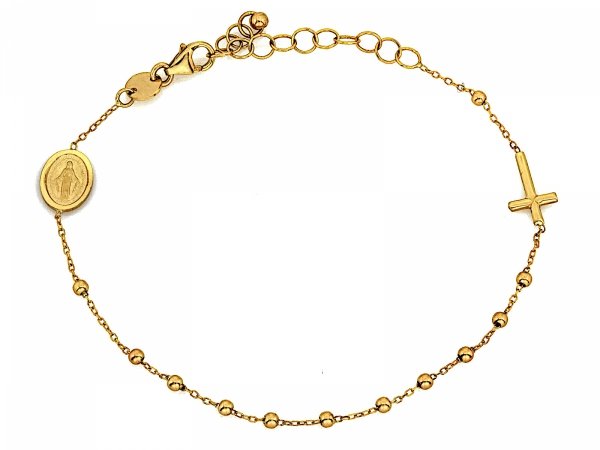 Bransoletka Różaniec 18 cm złoto 585 