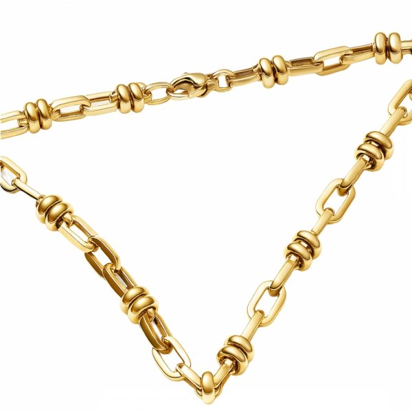 Naszyjnik przestrzenne ogniwa  55cm złoto 585