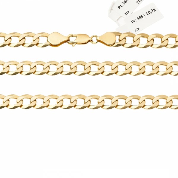  Bransoletka 22,5cm Pancerka 6mm KUTA złoto 585 