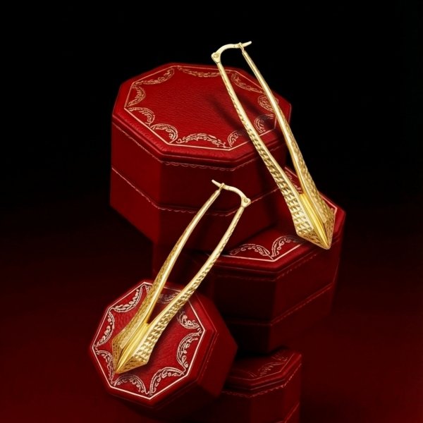 Okazałe długie kolczyki 6cm węże  złoto 585 