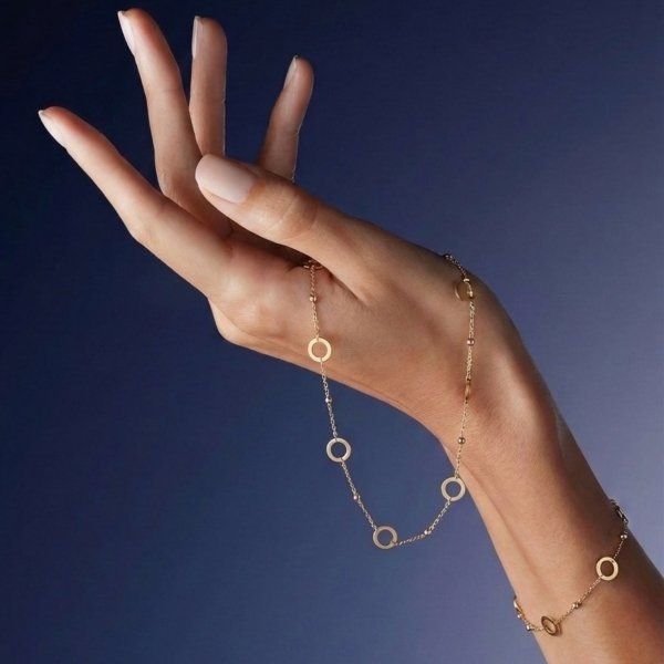 Komplet z obręczami i kulami złoto 585