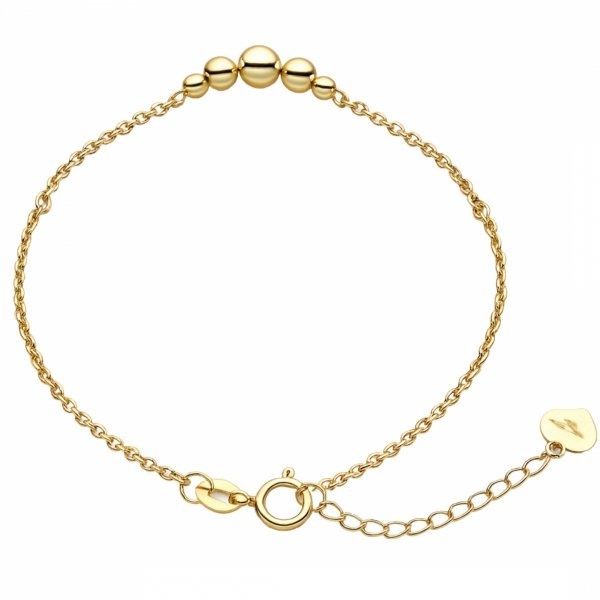 Bransoletka pięć kulek 19cm złoto 585 