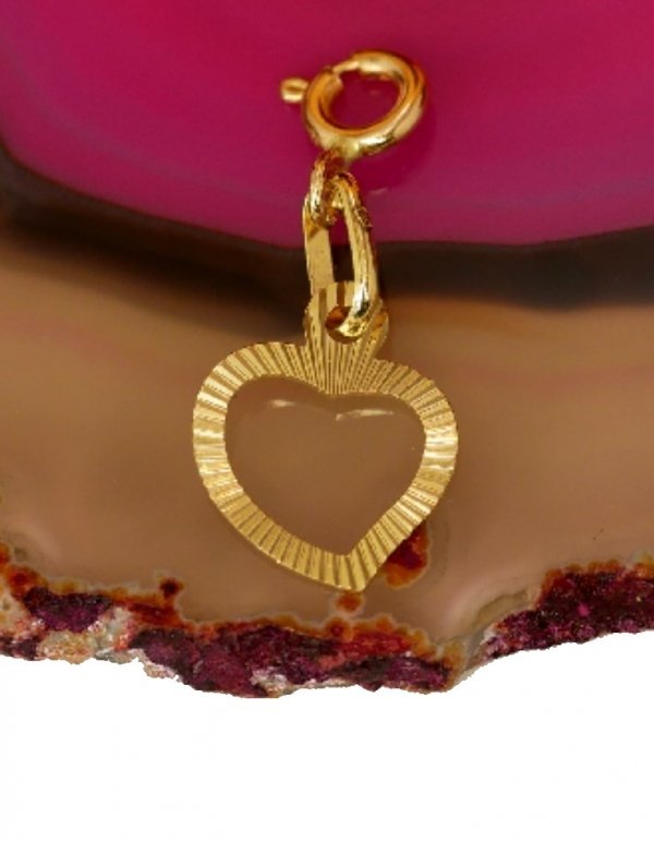 Charms Serce kontur diamentowany złoto 585 