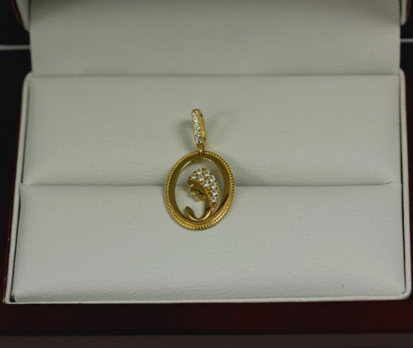 Medalik portecik Fatima złoto 585