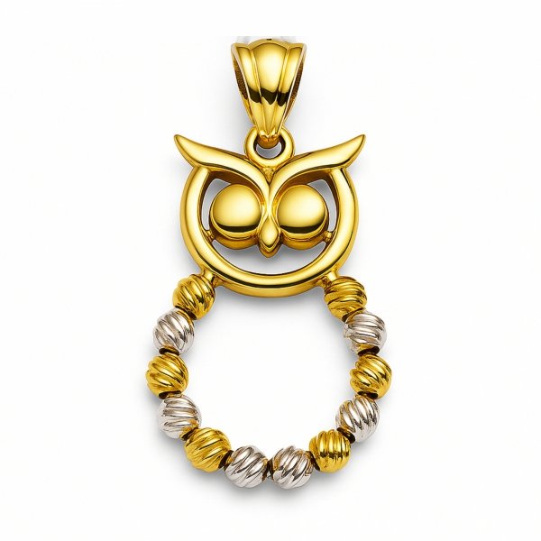 Wisior sowa zawieszka złoto 585 