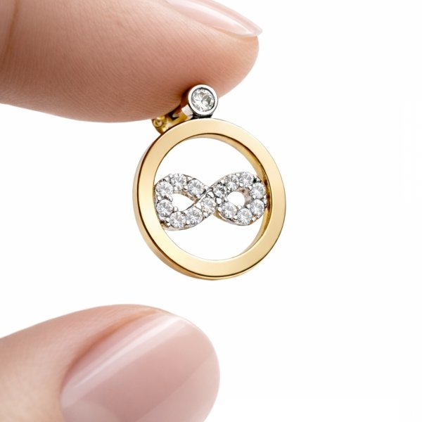 Kolczyki koła nieskończoność złoto 585