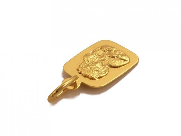 Medalik Matka Boska blaszka gładka złoto 585 14cT